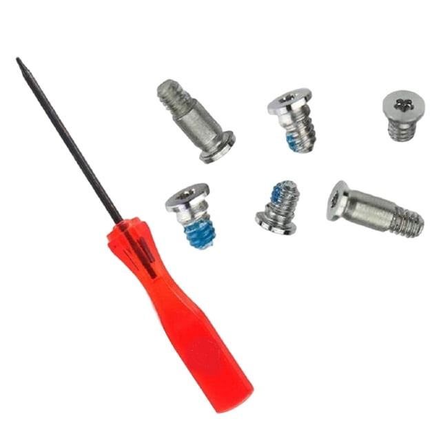 Milaget 6 Pieces Durable Bottom Case Cover Screws Screwdriver Easy Installation Hardware Gray
