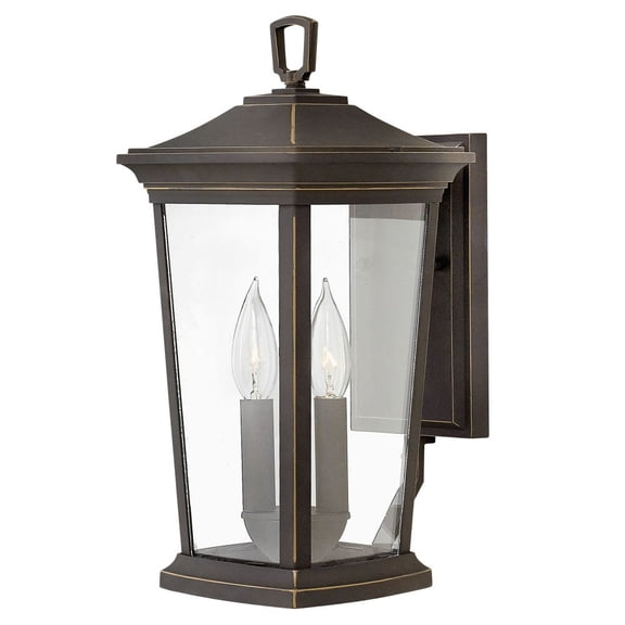 2360OZ Hinkley Lighting Bromley - 2 Light Small Outdoor Wall Lantern in Traditional Style - 8 Inches Wide by 15.5 Inches High-Oil Rubbed Bronze