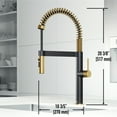 thumbnail image 3 of VIGO Edison Pro 20 in. Single Handle Pull Down Sprayer Kitchen Faucet in Matte Brushed Gold and Matte Black-VG02052MGMB, 3 of 15