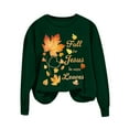 thumbnail image 4 of Uootdi Thanksgiving Long Sleeve Sweatshirts for Women Fall For Jesus He Never Leaves Sweatshirts Gift Women Cute Fall Autumn Ch ristian, 4 of 5