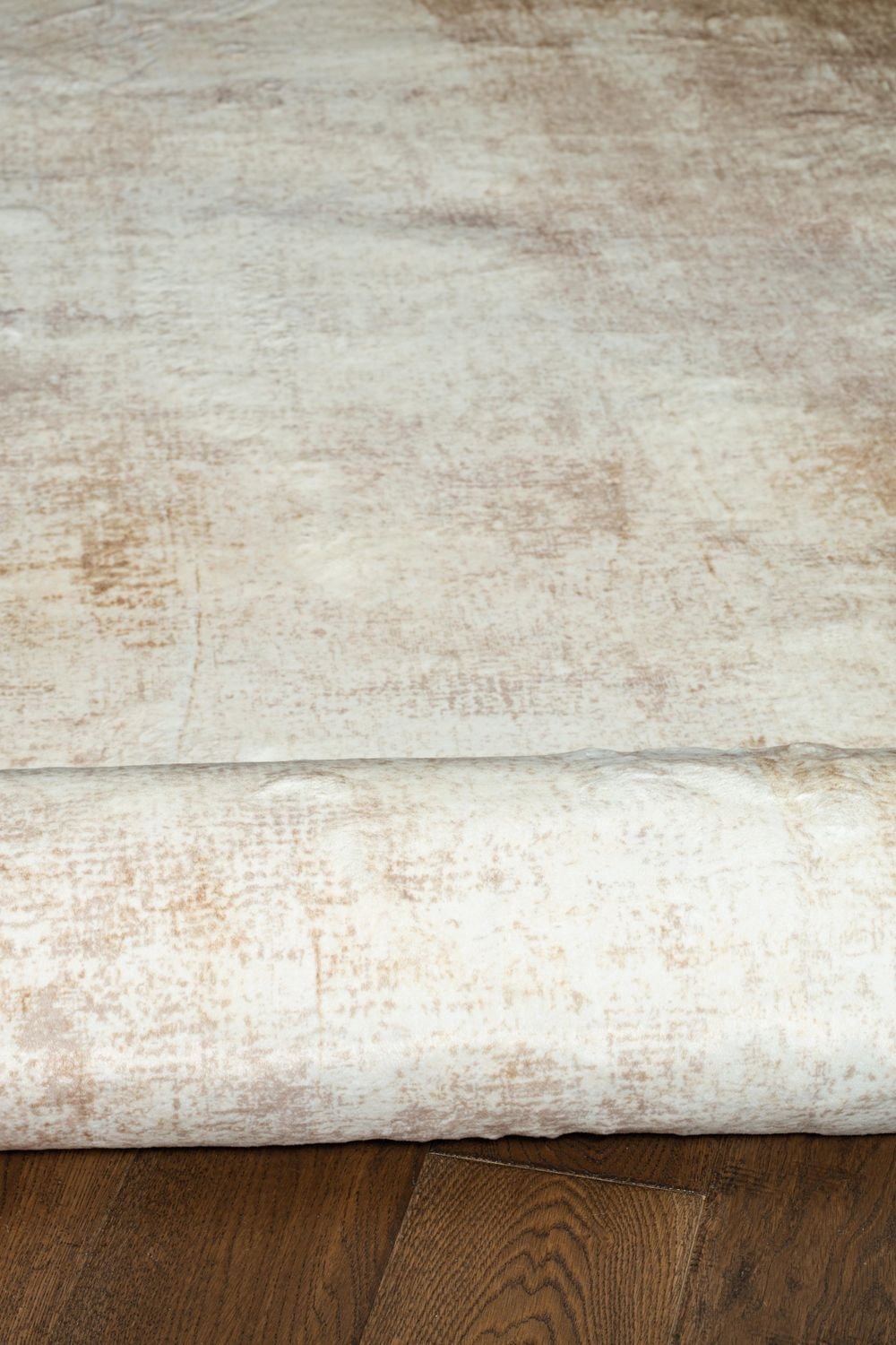 Motif Printed Faux Rabbit Simone Ivory & Beige 3 ft. x 5 ft. Accent Rug