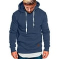thumbnail image 2 of NIEWTR Mens Winter Jacket per Hoodie Sweatshirt Jacket Camo Hoodies Heaveweight Slim Fit for Fall and Winter (3XL,Z03-Navy), 2 of 8