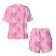 thumbnail image 2 of Sigee Breast Cancer Awareness (3) for Sleepwear Casual Pjs with Pockets Women's Pajamas Sets Shorts 2 Piece Short Sleeve Lounge Sets XX-Large, 2 of 9