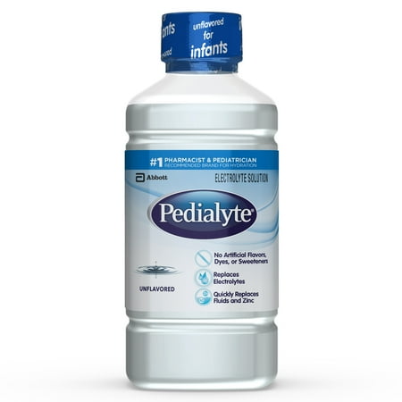 Pedialyte Electrolyte Solution, Electrolyte Drink, Unflavored, Liquid, 1-L