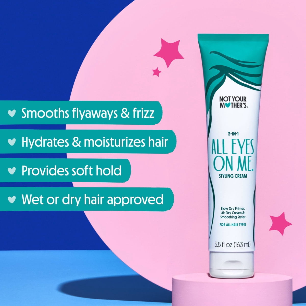 Not Your Mother's All Eyes on Me 3-in-1 Hair Styling Cream, Travel Size, 2 fl oz