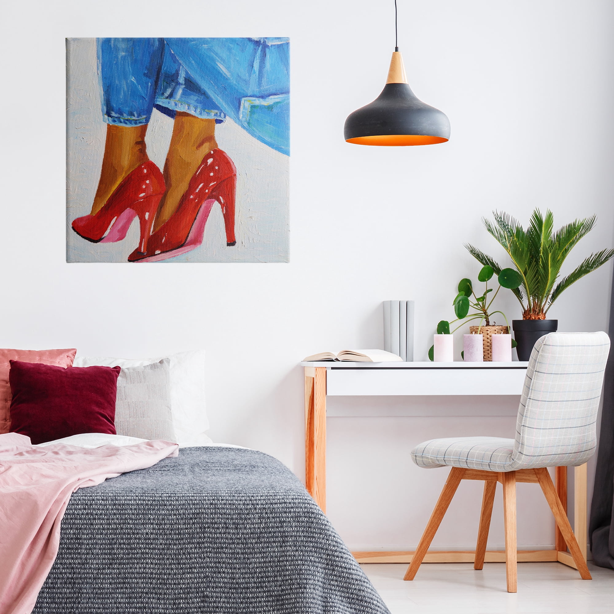 Stupell Industries Glossy Red Pumps & Jeans Canvas Wall Art, design by Violeta Vollmer