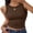 07-Coffee, variant on ANRABESS Womens Color Block Tank Tops High Neck Sleeveless Racerback Ribbed Knit Fitted Basic Tee Shirts 2026 Summer Clothes Black Medium