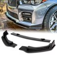 thumbnail image 3 of EPARTS 3 Pieces Style Unpainted Matt Black ABS Front Bumper Lip Spoiler Side Body Kit Trim Protection Compatible with 2014-2017 Infiniti Q50, 3 of 10