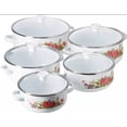 thumbnail image 1 of Set de 5 Ollas Peltre con tapa de crista Hot Spot 10 piezas 16 18 20 22 24 cms Z476, 1 of 3