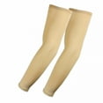 thumbnail image 2 of TELOLY Compression Athletic Arm Sleeves, UV Protective Perfect for Basketball, Baseball, Running (Pack of 4 Pairs, Beige), 2 of 4