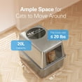 thumbnail image 6 of XL Stainless Steel Litter Box, Metal Cat Litter Box with Lid for Large Cats & Multiple Cats, Odor Control, Anti-Leak & Easy Clean, Round Top, 6 of 7