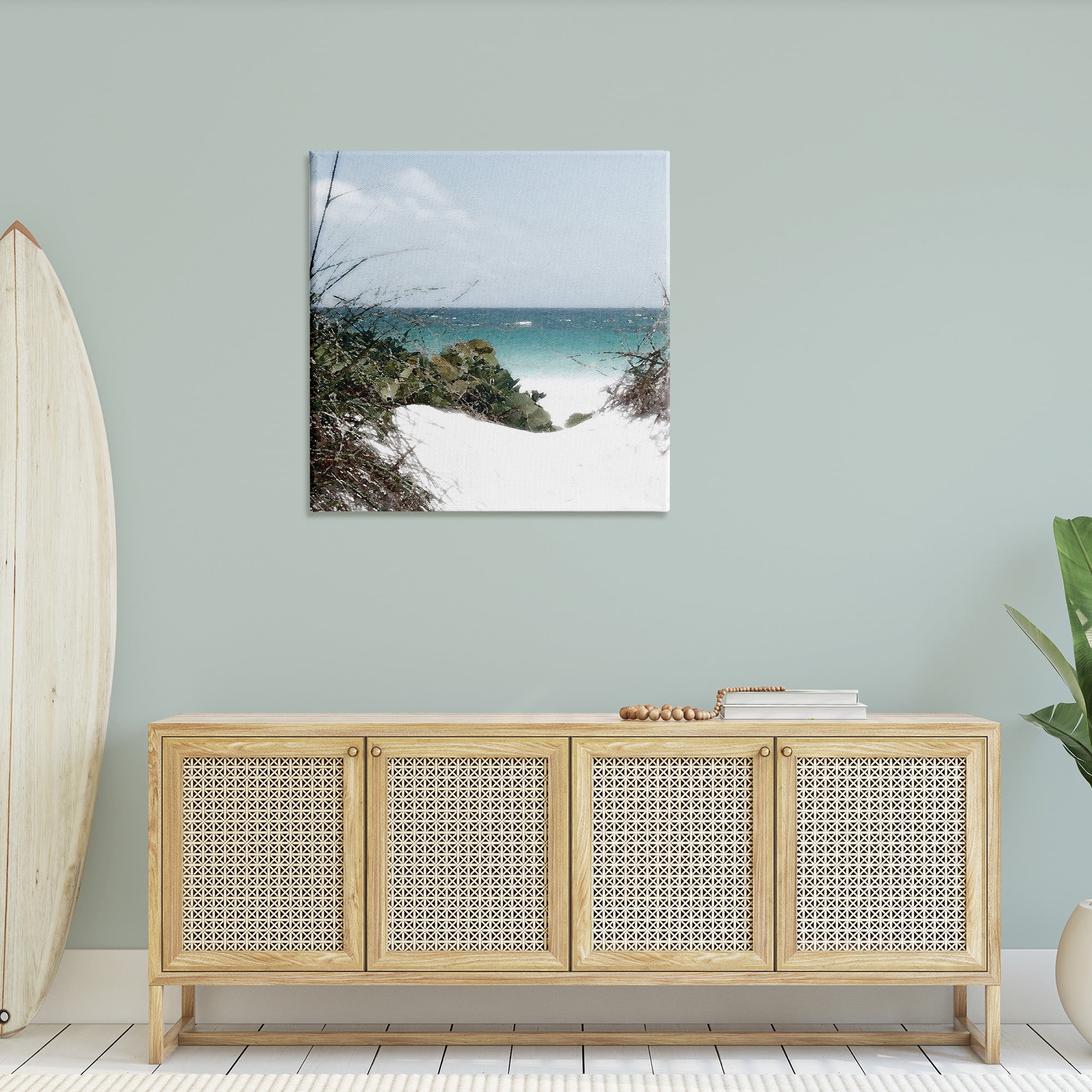 Stupell Industries Clear Beach Scenery Landscape Photography Gallery Wrapped Canvas Art Print Wall Art, 36 x 36