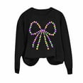 thumbnail image 4 of Craaazy Mardi Gras Clothing for Women Round Neck Long Sleeve Carnival Shirts Gifts, 4 of 6