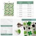 thumbnail image 6 of St Patricks Day Balloon Curtains for Bedroom/Front Door/Bathroom, Farmhouse Country Green Black Shamrock Tie Up Curtains 63 Inch Length Light Filtering Kitchen Curtains Shades for Windows 46"x63", 6 of 8