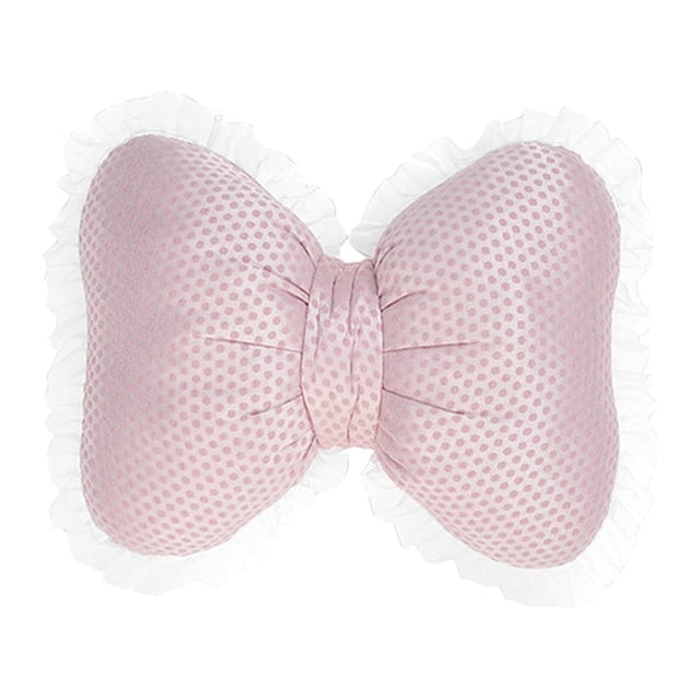 Cojín decorativo con lazo para sofá, ideal como regalo de cumpleaños, decoración o para el hogar en el coche, habitación o como detalle para el Día Rosa