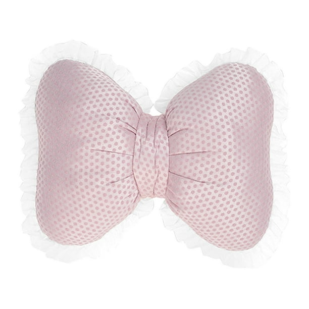 Cojín de respaldo con forma de lazo para decoración del hogar, cojín para sofá Rosa