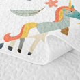 thumbnail image 5 of Manfei Boho Unicorn Quilt Full,Nature Tree Flower Full Bedspread Sets,Multicolor,3-Piece, 5 of 7