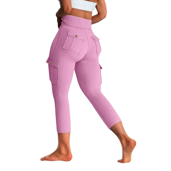 JIUKE Cargo Leggings for Women High Waisted Workout Butt Lifting Gym Yoga Tight Pants with Pockets Size XL
