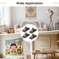 thumbnail image 6 of 4 Pcs Walnut Wood Tapestry Clips, Stylish Wooden Blanket Hangers with Mounting Screws Included, Decorative Display Clips for Wall Hanging Quilts, Tapestries, Rugs & Carpets, 6 of 6
