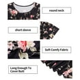 thumbnail image 6 of CASSIE LIZ Plus Size Short Sleeve Tops for Women Black Floral 3X Blouses Fashion Swing Crew Neck Pullover Casual Shirts Loose Fit Tee Spring Summer Tunics 3XL 22W 24W, 6 of 7