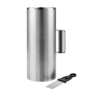 Metal Guiro with Scraper Shack 5" x 12" - Round Cylinder Stainless Steel Latin Hand Percussion Instrument with Handle Guiro Musical Training Tool for Jazz Bands, Concerts, Live Performance
