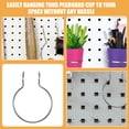 thumbnail image 4 of NIYANGLE 12pcs Pegboard Tool Holders Silver Iron Cup Hanging for General Users Storage, 4 of 8