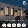 thumbnail image 3 of Aplique de Pared Exterior Cerdeco 27 cm Aluminio Negro Mate 110V-220V, 3 of 6