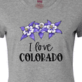 thumbnail image 4 of Inktastic I Love Colorado Columbine Flowers Women's T-Shirt, 4 of 5
