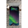 thumbnail image 3 of Ambesonne Nature Quilted Bedspread Set 2 Pcs, Sky Rocky Hill Wild, Twin Size, Blue Violet Lime Green, 3 of 3