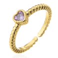 thumbnail image 1 of Anneau Ouvert Coeur Strass: Empilable Réglable Bague Midi Bijoux, 1 of 3