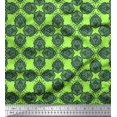 thumbnail image 1 of Soimoi Moss Georgette Fabric Floral Block Decor Fabric Printed Yard 42 Inch Wide, 1 of 3