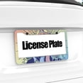 thumbnail image 4 of Magic Mushrooms Geometry Psychedelic Car License Plate Frame Aluminum Decorative Auto Tag License Plates Holder 2 Holes, 4 of 6