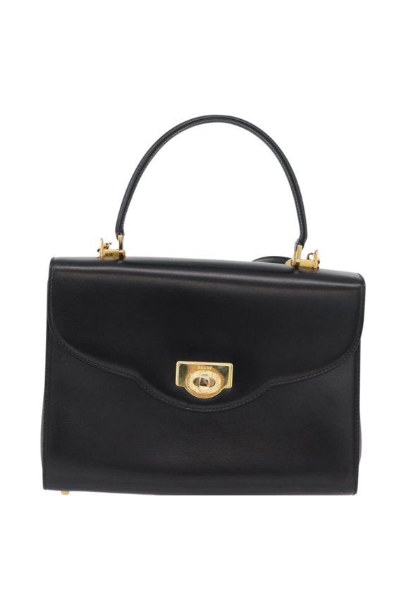 Pre-Owned Bally Handbag Leather Black Leather Handbag