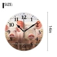 thumbnail image 2 of 14 Inch Wall Clock Battery Operated Silent Clock Decorative for Office, Kitchen, Outdoor, Living Room，Pigs Lean on The Fence Exquisite, 2 of 4