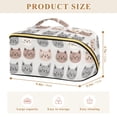 thumbnail image 4 of FORMRS Makeup Bag Travel Cosmetic Organizer for Women Fold Flat Zipper Pouch with Handle, Gray Cat Pattern, 4 of 8