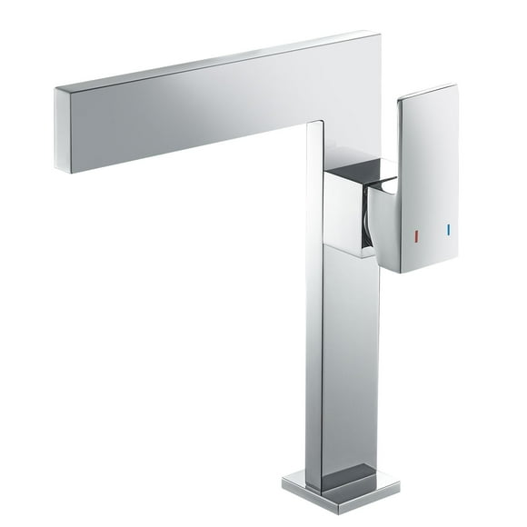 Chrome Tall Bathroom Sink Faucet Ultra Thin Design, Single Handle Vessel Faucet for Bathroom Sink,1 Hole Lavatory Bowl Sink Faucets Solid Brass(Chrome)