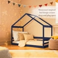 thumbnail image 3 of Little Seeds Trellis House Toddler Bed , Deep Blue, 3 of 12