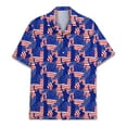 thumbnail image 2 of 4th of July American Flag Hawaiian Shirt For Men Independence Day Mens Hawaiian Shirts Short Sleeve Button Down Shirt Men, 2 of 7