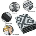 thumbnail image 4 of Fanshiluo Clearance Outdoor Patio Rug Camping - 4x6 Ft Black And Gray Outdoor Rugs Outdoor Carpet,Plastic Straw Area Rug For Patios RV,Outside Porch Rug Balcony Rug RV, 4 of 8