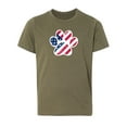 thumbnail image 2 of American Flag Dog Paw, Kids Graphic T-shirts, 4th of July T-shirts - Olive MH200YPATRIOT S4 S, 2 of 3