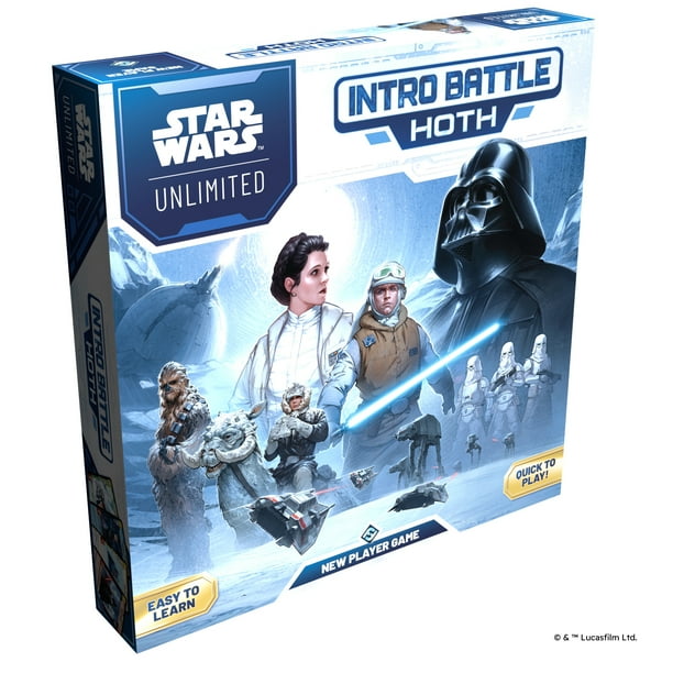 Star Wars: Unlimited TCG - Intro Battle Hoth - Easy-to-Learn Trading Card Game Starter Set with Pre-Built Vader & Leia Decks for Kids & Adults, Ages 12+, 2+ Players, 20 Min Playtime