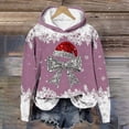 thumbnail image 5 of Womens Christmas Hoodless Casual Long Sleeve Christmas Print Soft Athletic Womens Work Clothing,Pink,S, 5 of 5