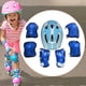 thumbnail image 4 of Juego de 7 cascos de bicicleta para niños, equipo de protección para patinaje en línea y ciclismo. Azul claro, 4 of 7