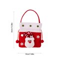 thumbnail image 3 of CuiLiyq Christmas Gift Bag, Knitted Santa Claus Snowman Reindeer Doll Drawstring Candy Bag, for Home Holiday Party Fireplace Decoration (Santa Claus), 3 of 6