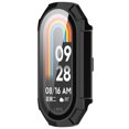 thumbnail image 3 of Caja De Cristal Estuche de vidrio PC Bumper Shell Case para Xiaomi Mi Band 8 Smart Band (Negro), 3 of 7