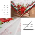 thumbnail image 6 of Christmas Snowflake Tablecloth Rectangle Table Cover Christmas Decoration Table Linen Perfect for Festivet Party Kitchen Dinner TableTopper,60" x 84" (6-8 Seats), 6 of 6