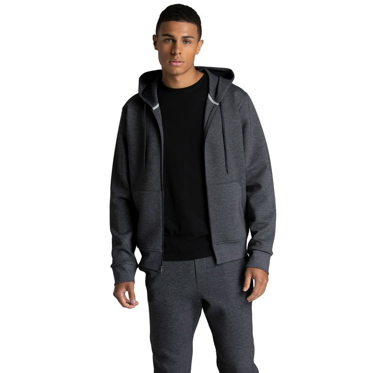 Fruit of the Loom Men s Double Knit Full Zip Hooded Jacket Walmart