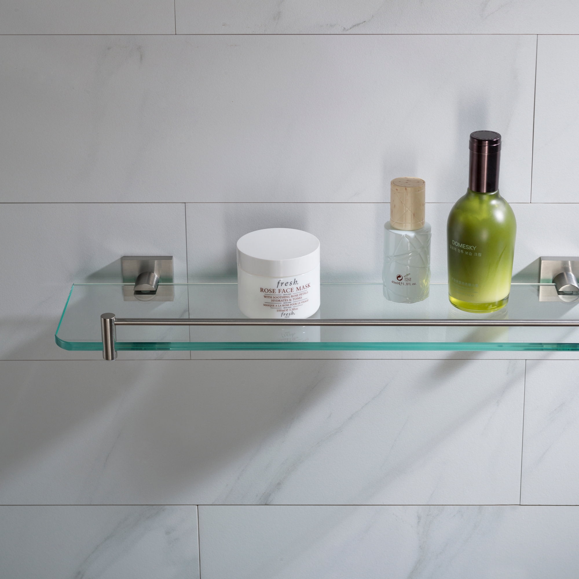 Kraus Bathroom Shelf Shower Organizer, Brushed Nickel