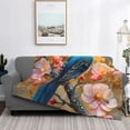 thumbnail image 2 of Balery Bluebird Blossom Elegance Manta de Franela con Dibujo, Lujo Ultra Suave y Cálido, Antipelusa y Resistente a las Arrugas para Cama, Sofá, Camping -60"x50", 2 of 6