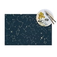 thumbnail image 4 of YFYANG Washable Heat-Resistant Placemats, 70% PVC/30% Polyester, Constellation Lines Texture Kitchen Table Mat, 12" x 18" 6 Pcs, 4 of 6